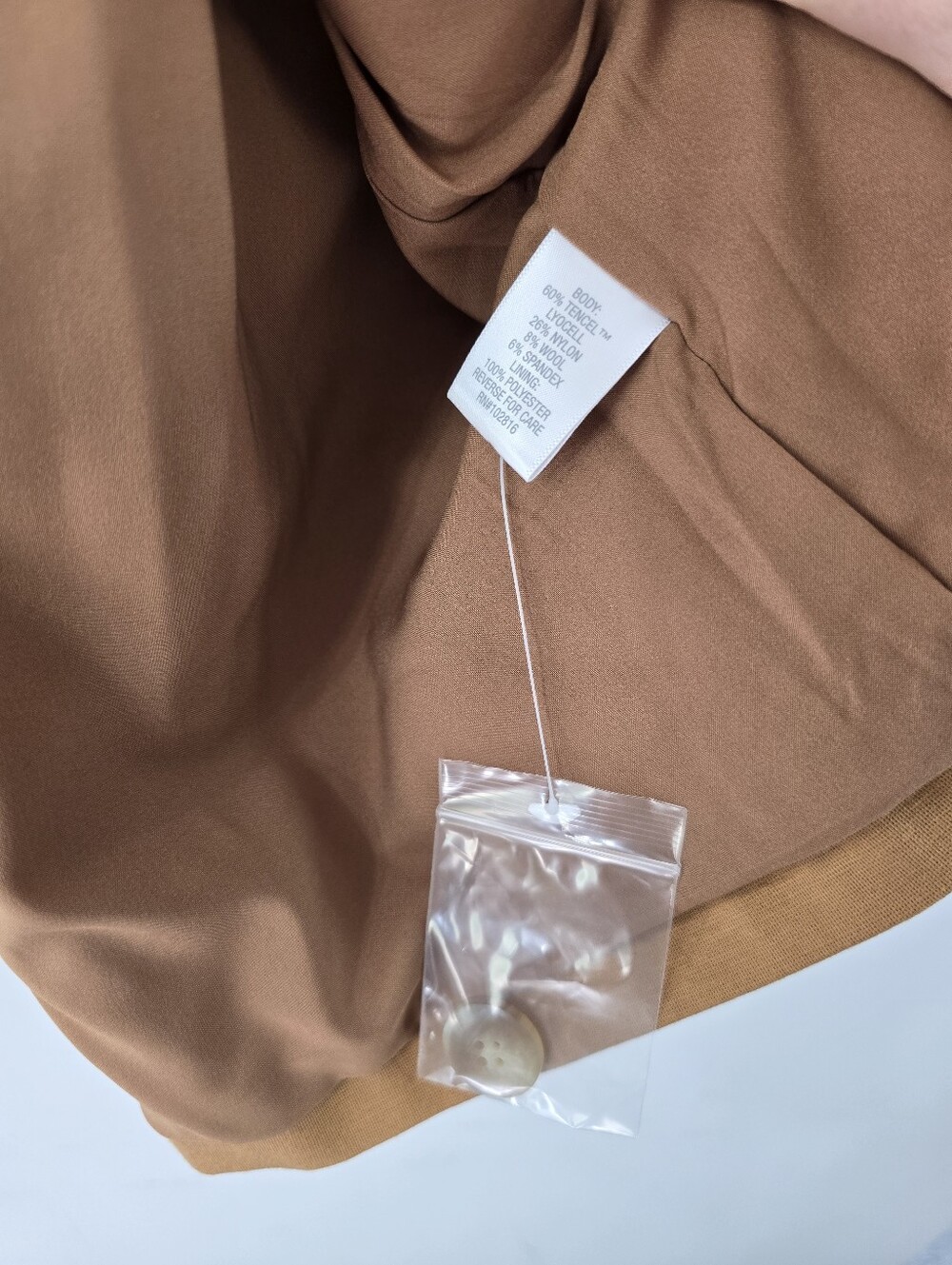 Garnet Hill Knit Relaxed Blazer Ponte Praline Brown Camel Tan NWT Academia Sz 12 - Picture 8 of 10